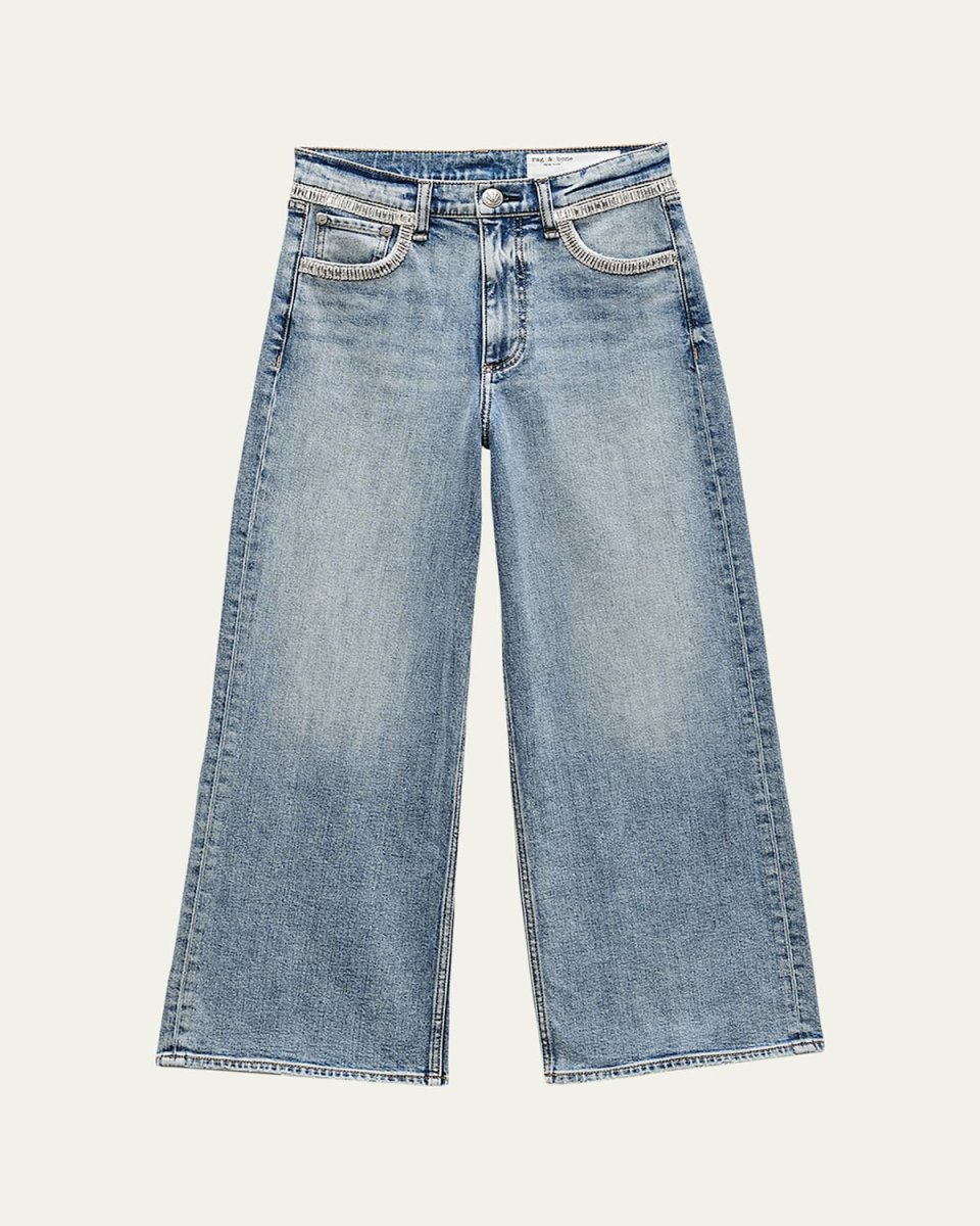 Andi Embellished Wide Ankle Jeans
